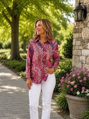 Paisley Pink Women's Top